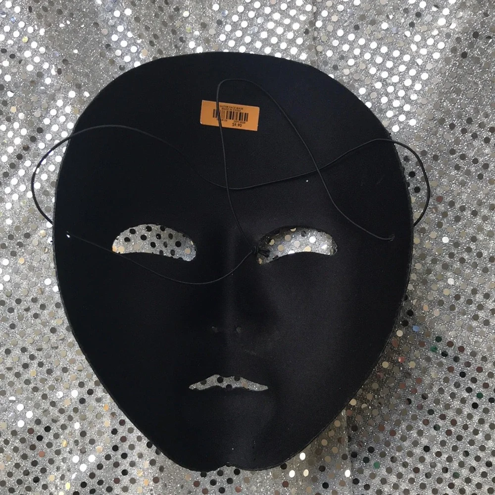 Black Glitter Full Face Mask